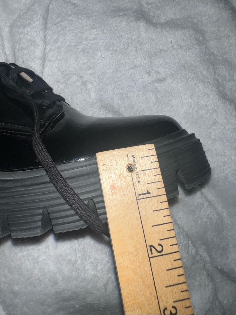 Stuart weitzman soho derby black patent chunky loafers woman size 8B - Picture 9 of 9